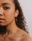 Threader - Clear Quartz - Gold Earrings