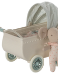 Mint Pram with Baby Mouse