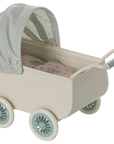 Mint Pram with Baby Mouse