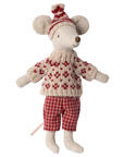 Winter Mouse with Ski Set - Mum, Red