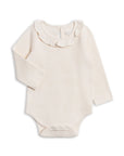 Organic Mae Ruffle Waffle Bodysuit - Ivory