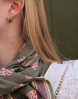 SCARF WITH HEART PRINT " Coeur Sauvage" CYPRES