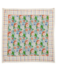 Scarf Printed With Indian Flowers Magic Garden Green
