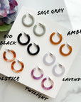 Ultra Mini Hoop Earrings | Small Acetate Hoops