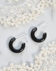 Huggie Hoops Collection | Small Tiny Minimalist Resin Hoops