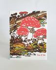 You & Me Mushroom Valentines Love Greeting Card