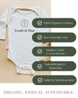Be Merry Organic Cotton Baby Bodysuit Long Sleeve