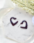 Heart Hoop Earing Collection Eco-Friendly Colorful Acetate