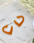 Heart Hoop Earing Collection Eco-Friendly Colorful Acetate