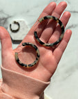 Round Hoop Earrings in Bio Blonde Tortoise