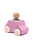 Pink Wooden Car with Figure