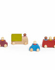 On The Road - Wooden Car, Truck, and Bus Set