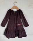 Winter Sale - Agnes Long Sleeved Dress - L/W Corduroy with Bunny Print