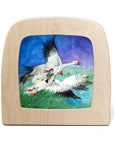 Eentje Van Margo Silhouette - George and the Snow Geese - Toverlux lamp/frame artwork