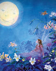 Daniela Drescher Silhouette - Little Fairy Can't Sleep Moon - Toverlux lamp/frame artwork