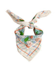 Scarf Printed With Indian Flowers Magic Garden Green
