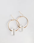 Hoops - Clear Quartz - Gold Earrings