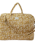 Olive Iris Printed Large Quilted Overnight Bag