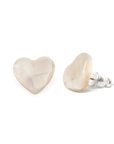 Mini Heart Studs in Opal