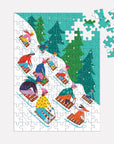 Winter Sledding 130pc Puzzle Ornament