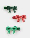 Enamel Bow Hair Clips