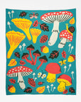 Mushroom Cotton Throw Blanket - Phoebe Wahl