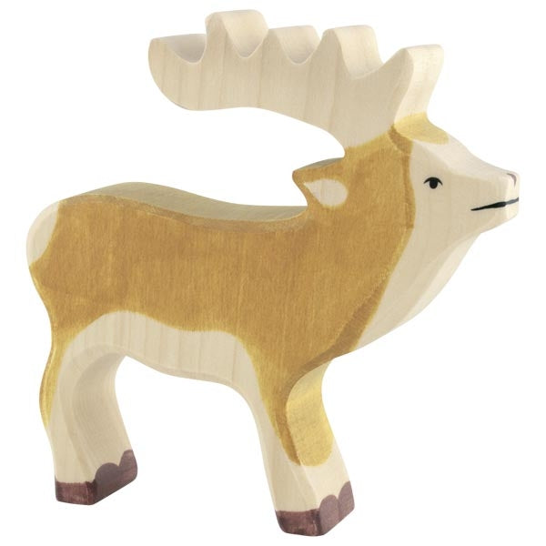 Stag wooden toy by Holztiger Hedgehog Belly Designs