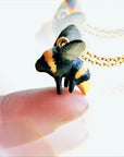 Midas Bee - hand painted porcelain necklace