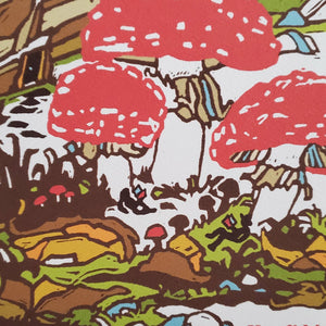 You & Me Mushroom Valentines Love Greeting Card