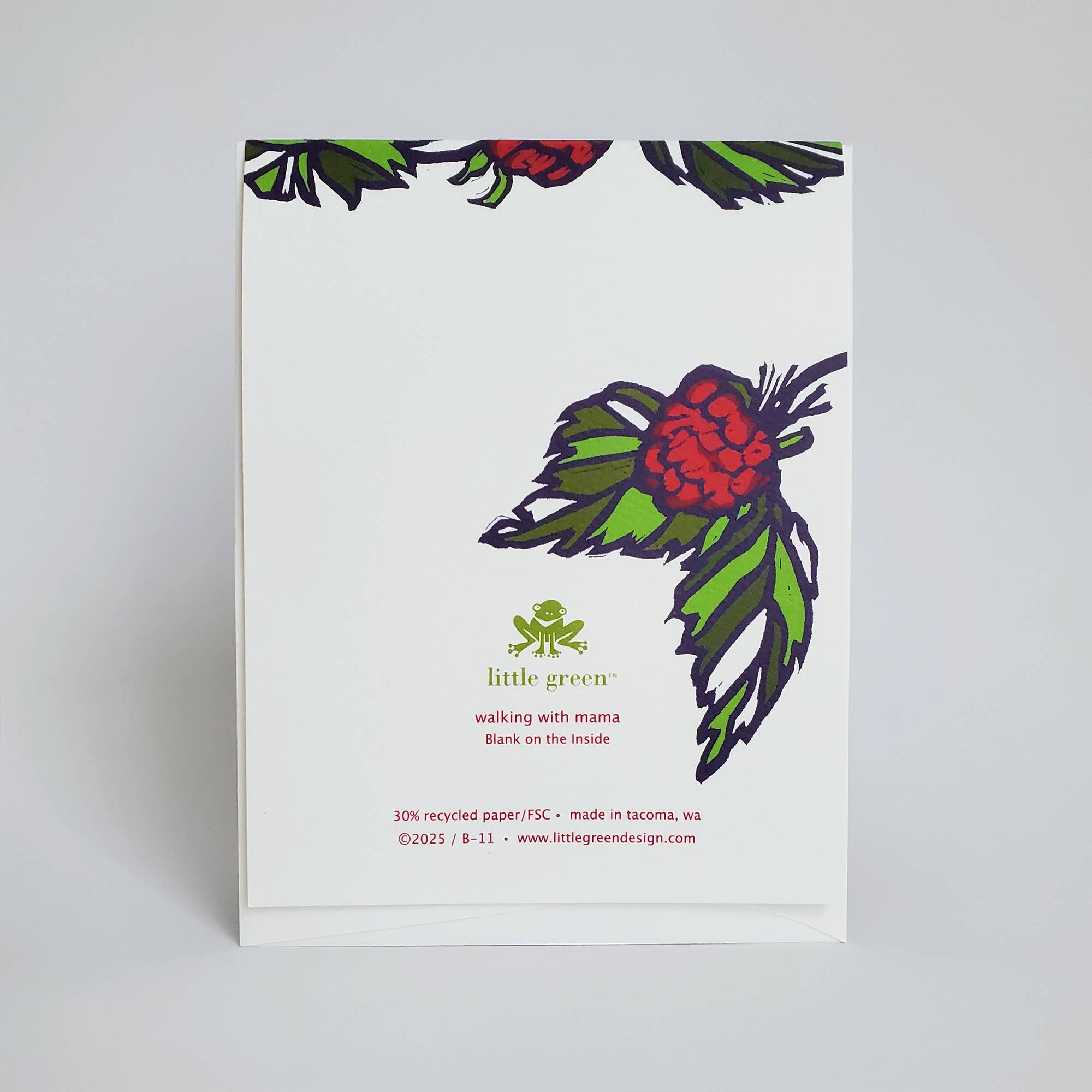 Walk with Mama Raspberry Mother's Day or Baby Greeting Card