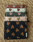Quilted Small Pouch Heart Print "Coeur Sauvage" Cyprès