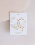 Hoops - Clear Quartz - Gold Earrings