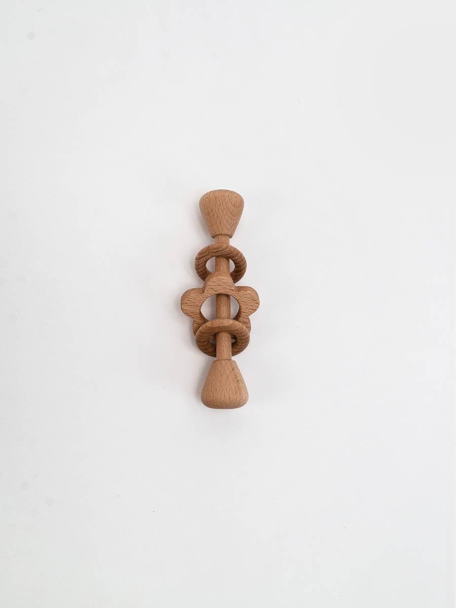 Rings and Flower rattle / Natural