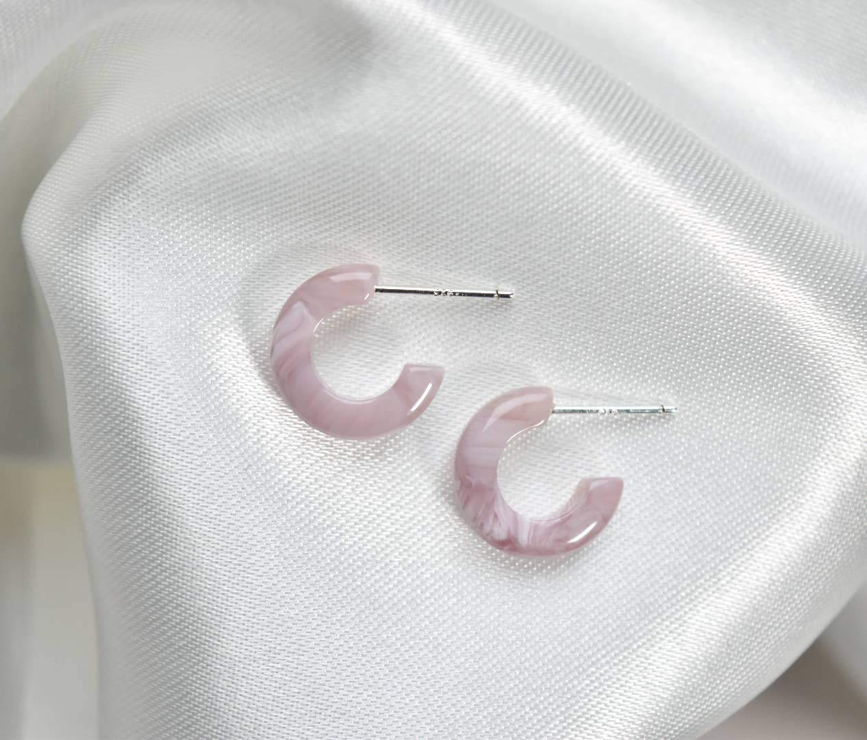 Huggie Hoops Collection | Small Tiny Minimalist Resin Hoops