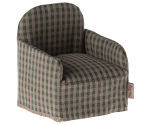 Green Mouse Chair - Checker Fabric