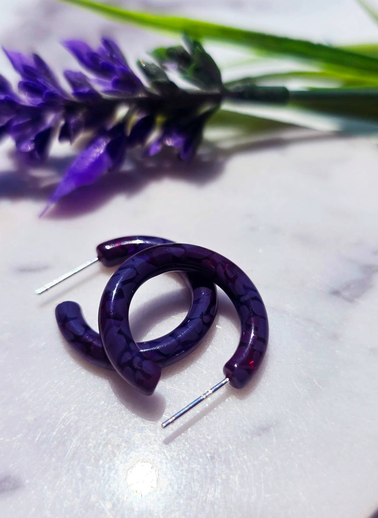 Ultra Mini Hoop Earrings | Small Acetate Hoops