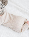 Casey Seed Stitch Sweater Knit Romper - Heather Oat