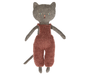 Kitten in Overalls - Grey