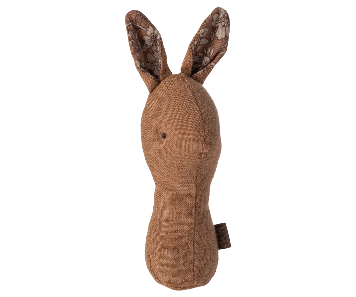 Lullabye Friends Bunny Rattle - Chocolate