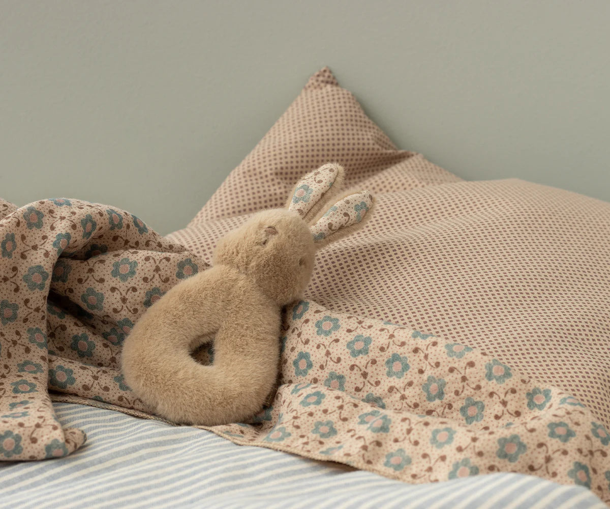 Rabbit Rattle & Lovey Gift Set - Cream Peach