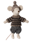 Winter Mouse with Ski Set -  Big Brother, Grey