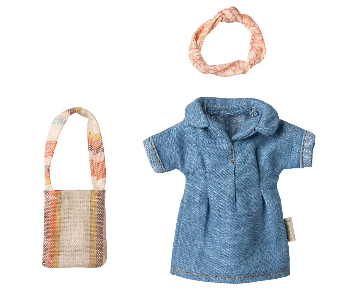 Denim Dress and Bag - Mum Mouse