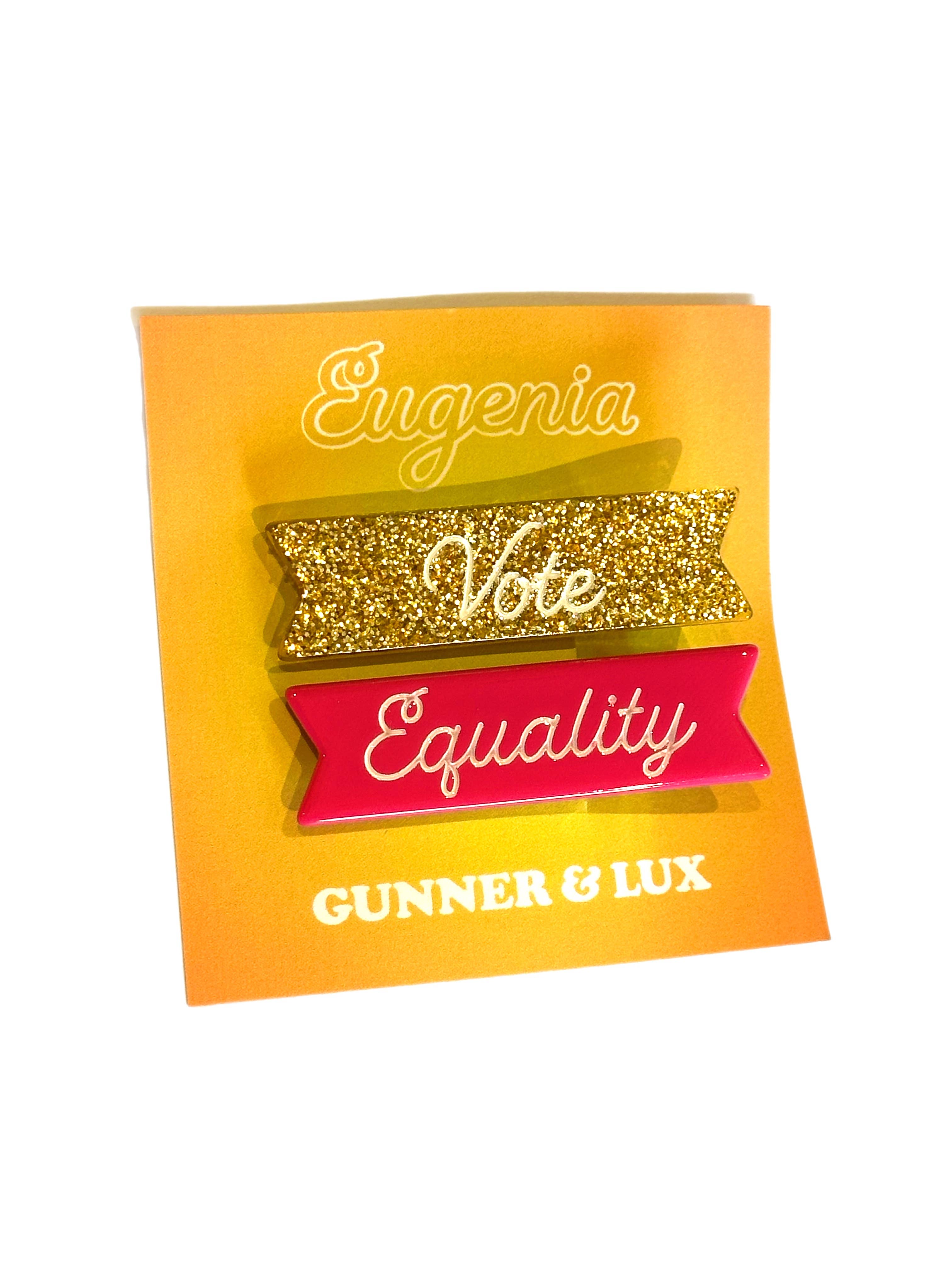 "VOTE + EQUALITY" HAIR CLIPS