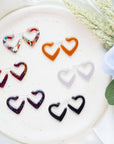 Heart Hoop Earing Collection Eco-Friendly Colorful Acetate