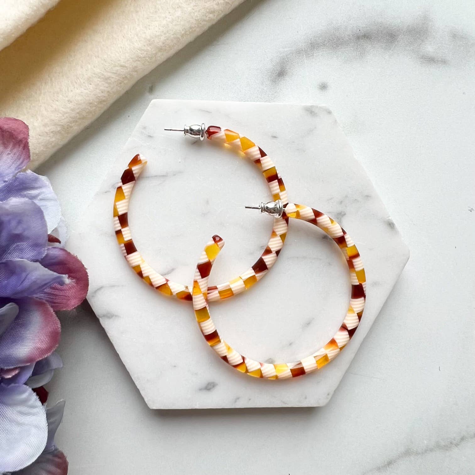 50mm Thin Hoop Earrings.