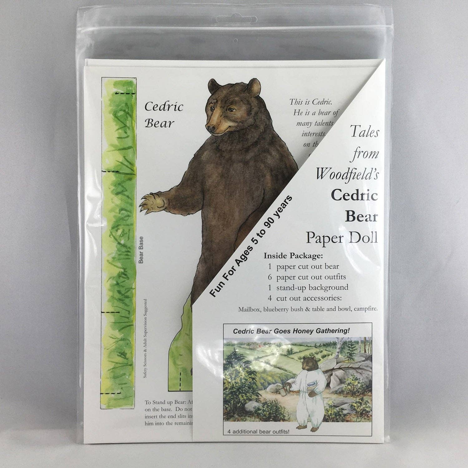 Cedric Bear Paper Doll Kit