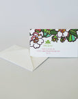 Strawberry Mini Note Card, Florist Gift Tag