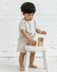 Organic Baby & Kids Ali Waffle Tee - Heather Oat