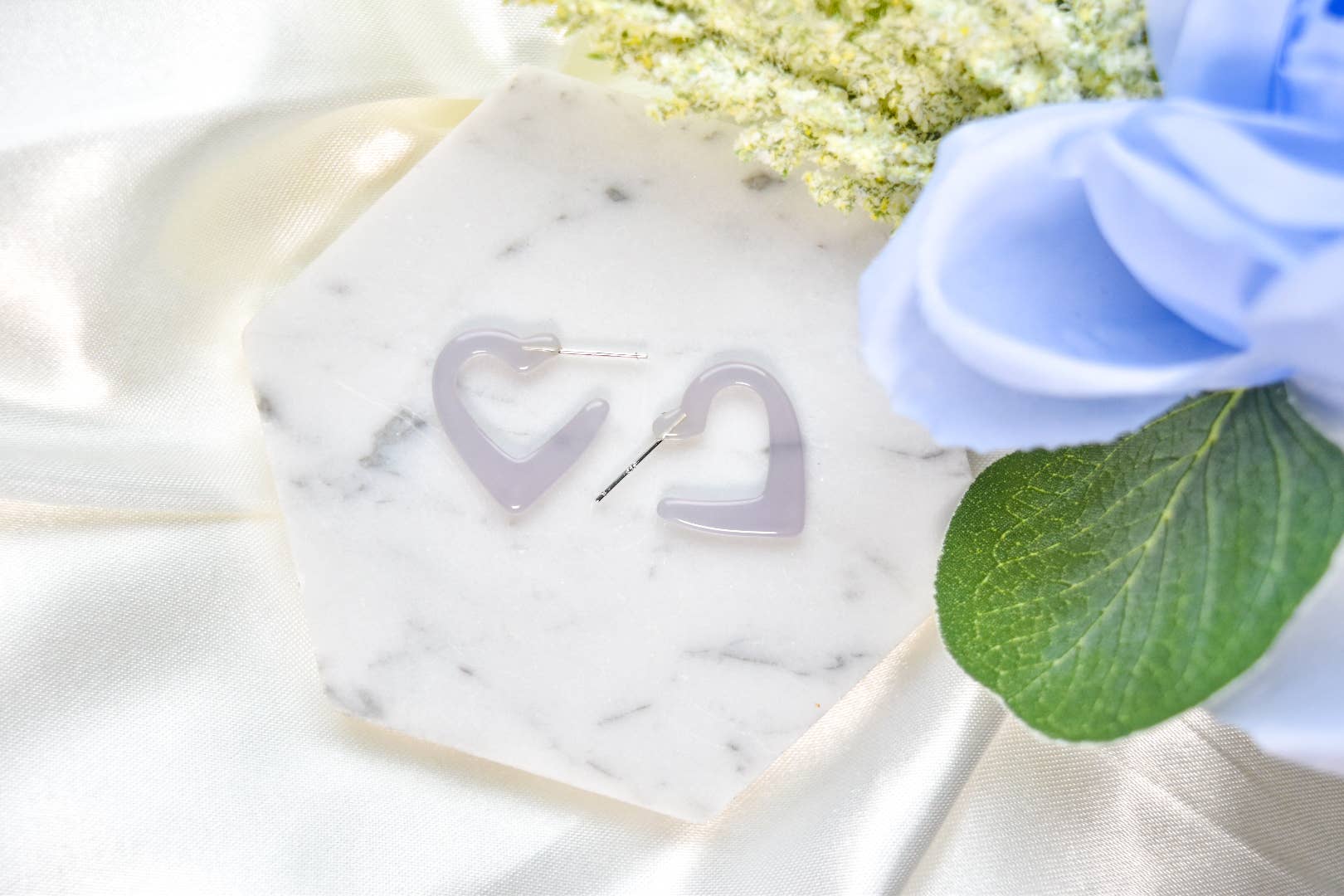 Heart Hoop Earing Collection Eco-Friendly Colorful Acetate