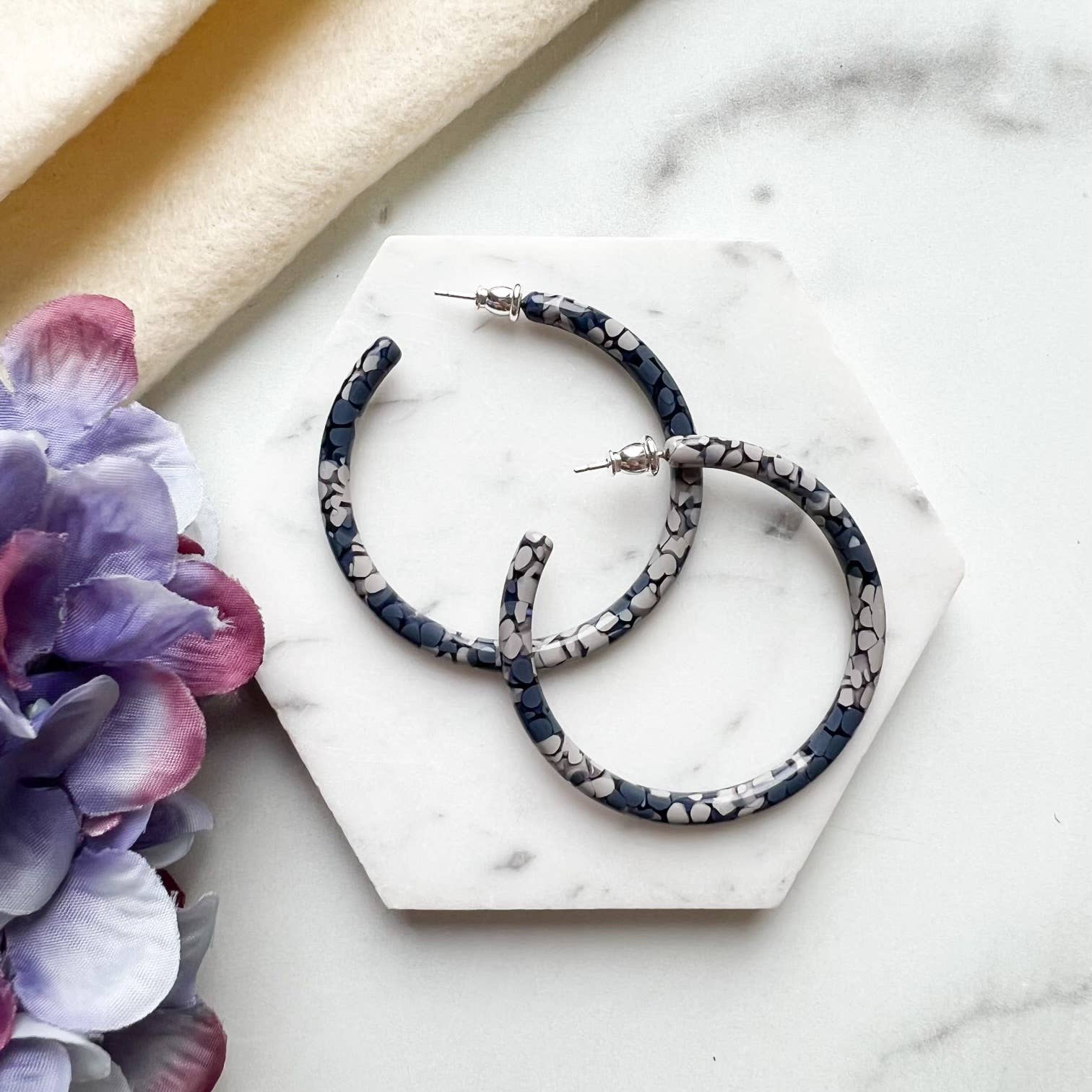50mm Thin Hoop Earrings.